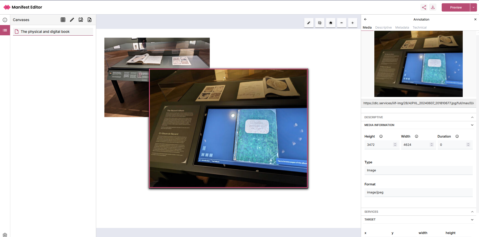 Selecting a second image