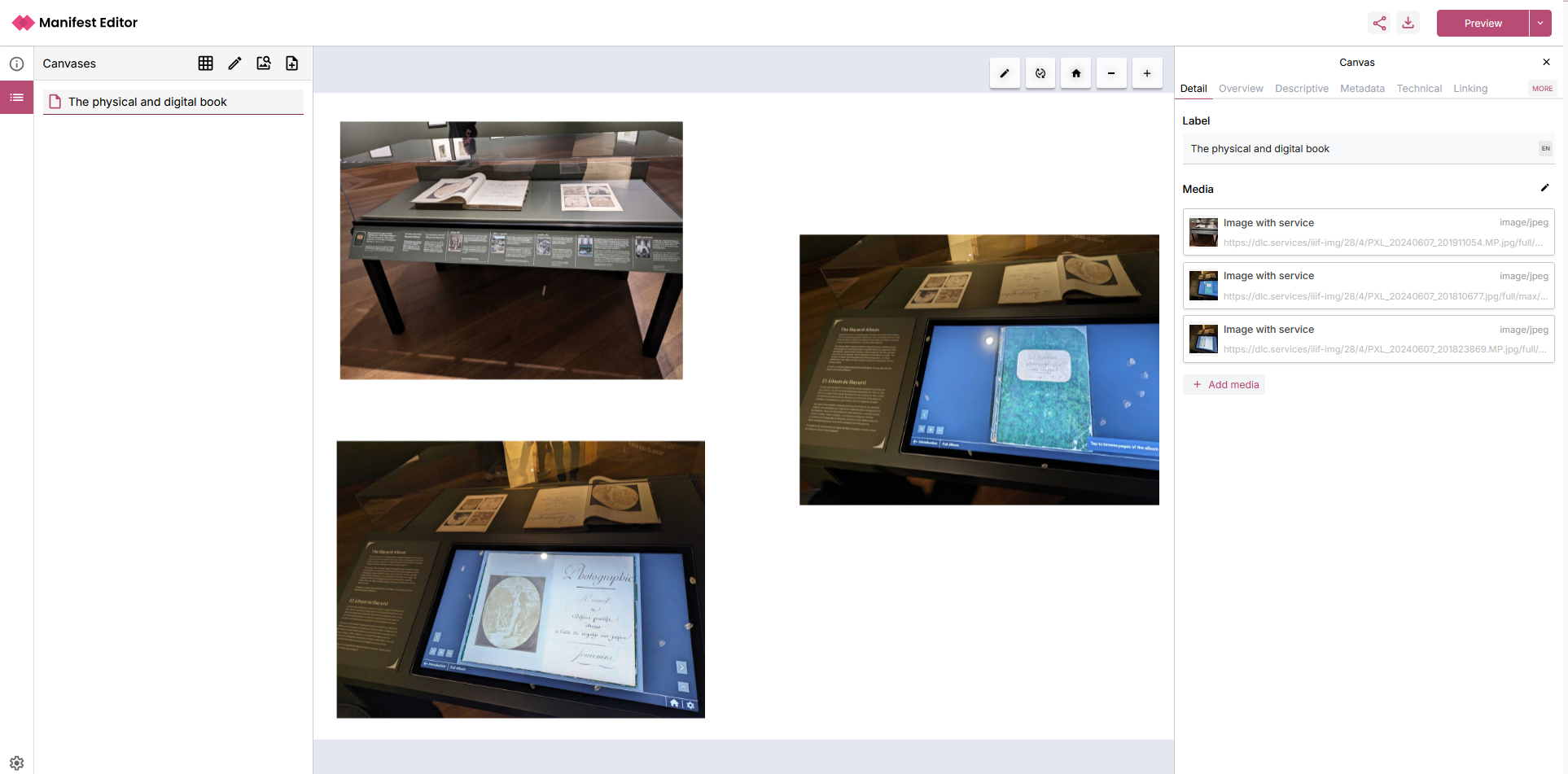 Fully prepared multi-image canvas