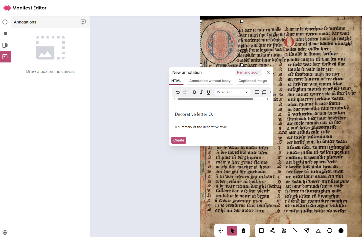 Creating HTML annotation