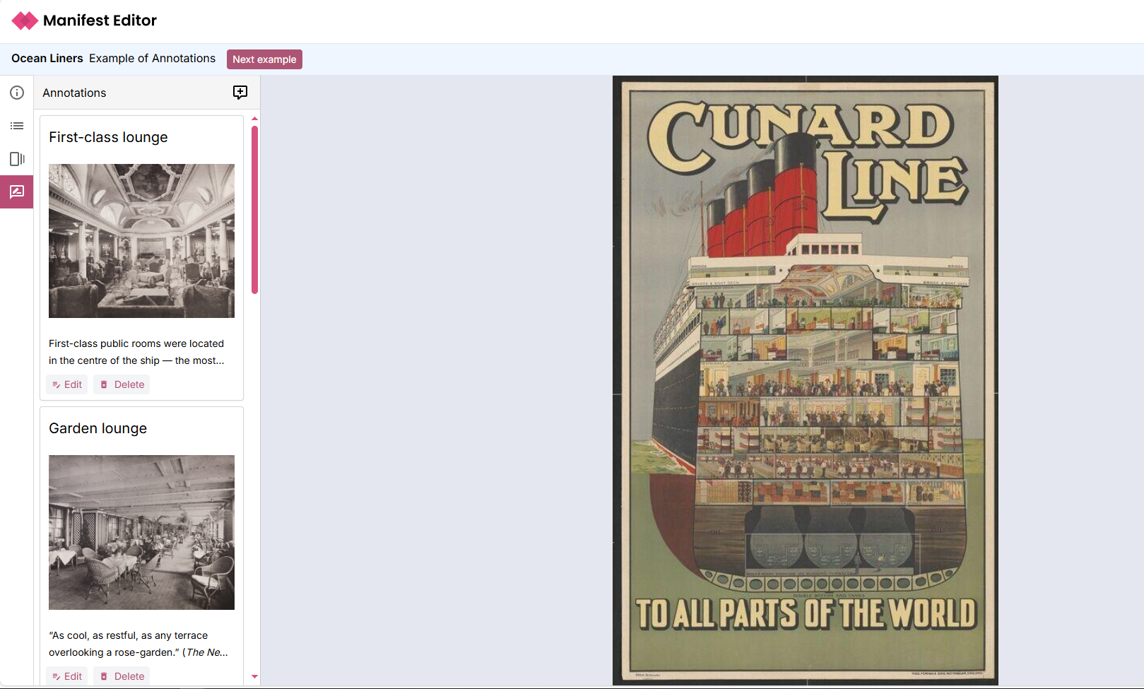 Editing existing annotations example