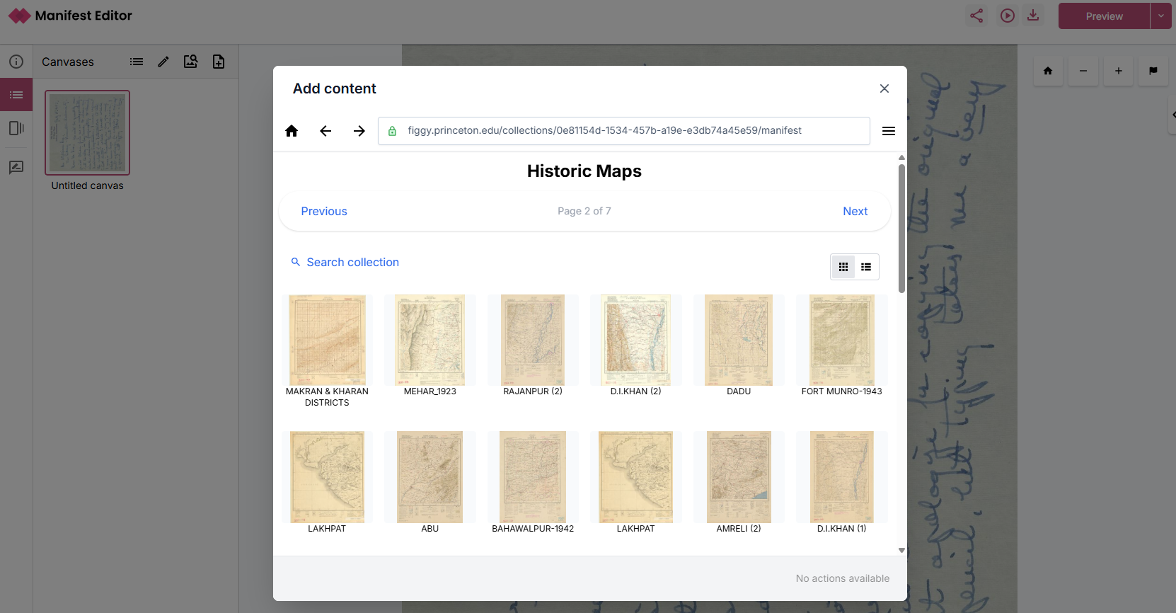 Use IIIF Browser to browse content