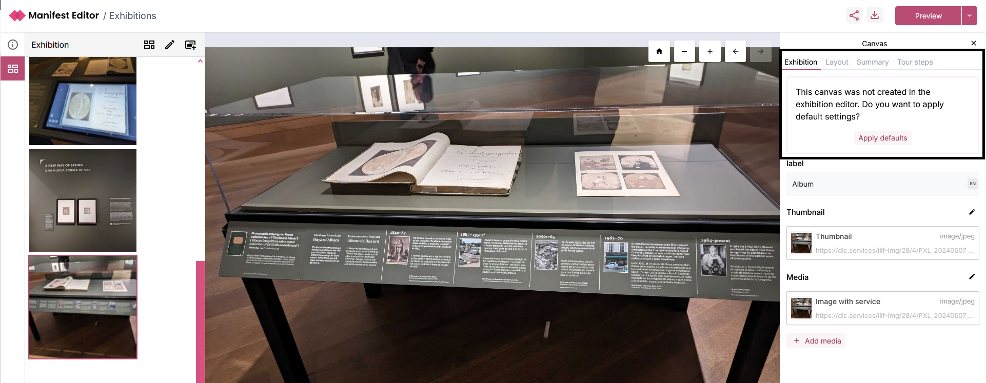 Apply defaults option