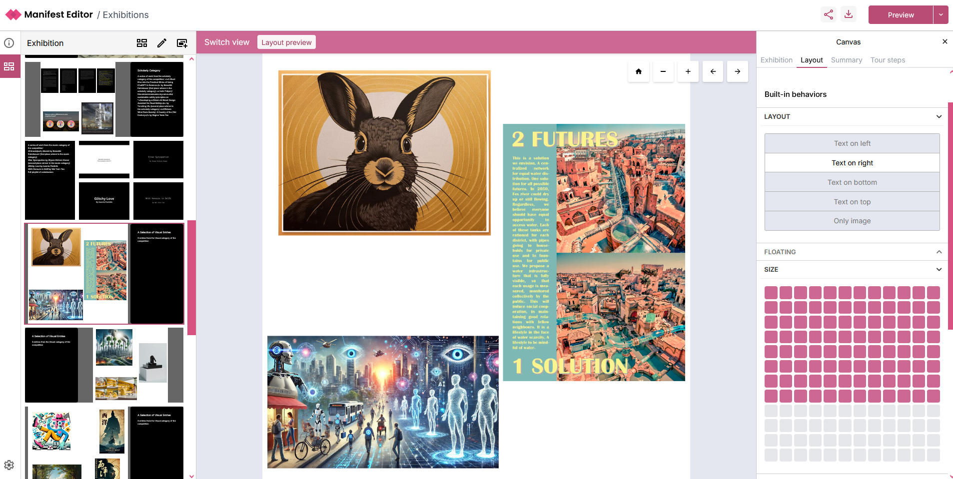 Exhibition Editor screenshot
