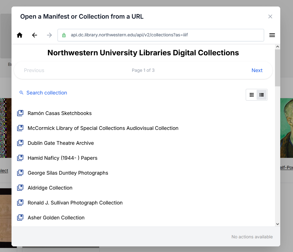 Opening the IIIF Browser